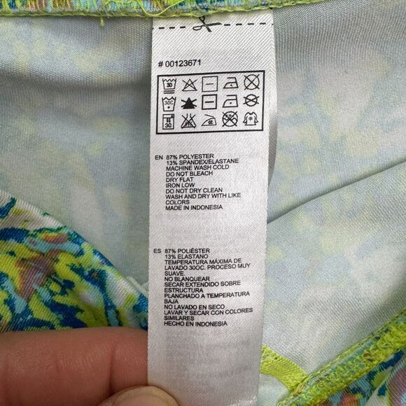 Forever 21 Tie-Dye Compression Shorts Womens Small Neon Green Blue Pink Active - Picture 5 of 11